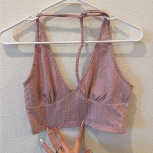 Women's Pink Textured Bralette